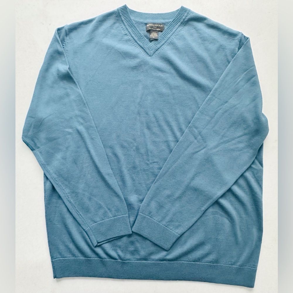 Banana Republic Merino Wool Sweater Mens XL Blue